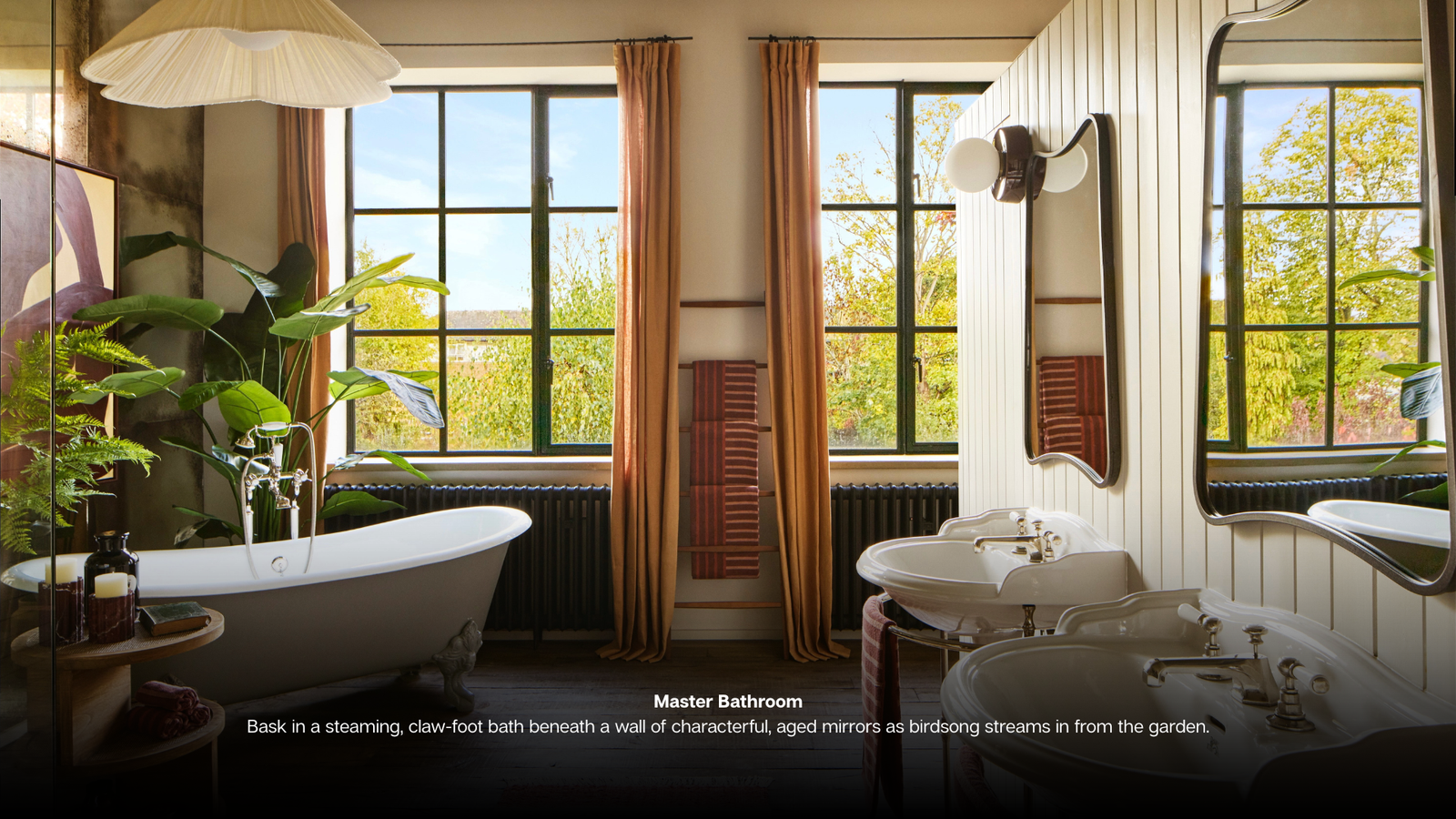 Living Room Make the most of cosy season in this living room where earth tones, velvet and wood creae warmth and spectacular windows frame garden views. Kitchen Island Take centre stage on a elect (5)